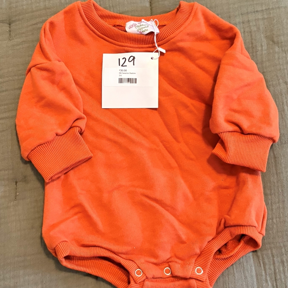 Orange Kids One Piece Sweater